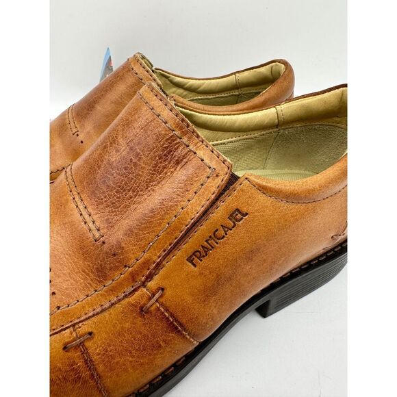 Francajel Air System Genuine Leather Dress Shoes Mens 8 Driving 2729-BRA3 NEW - Picture 6 of 10